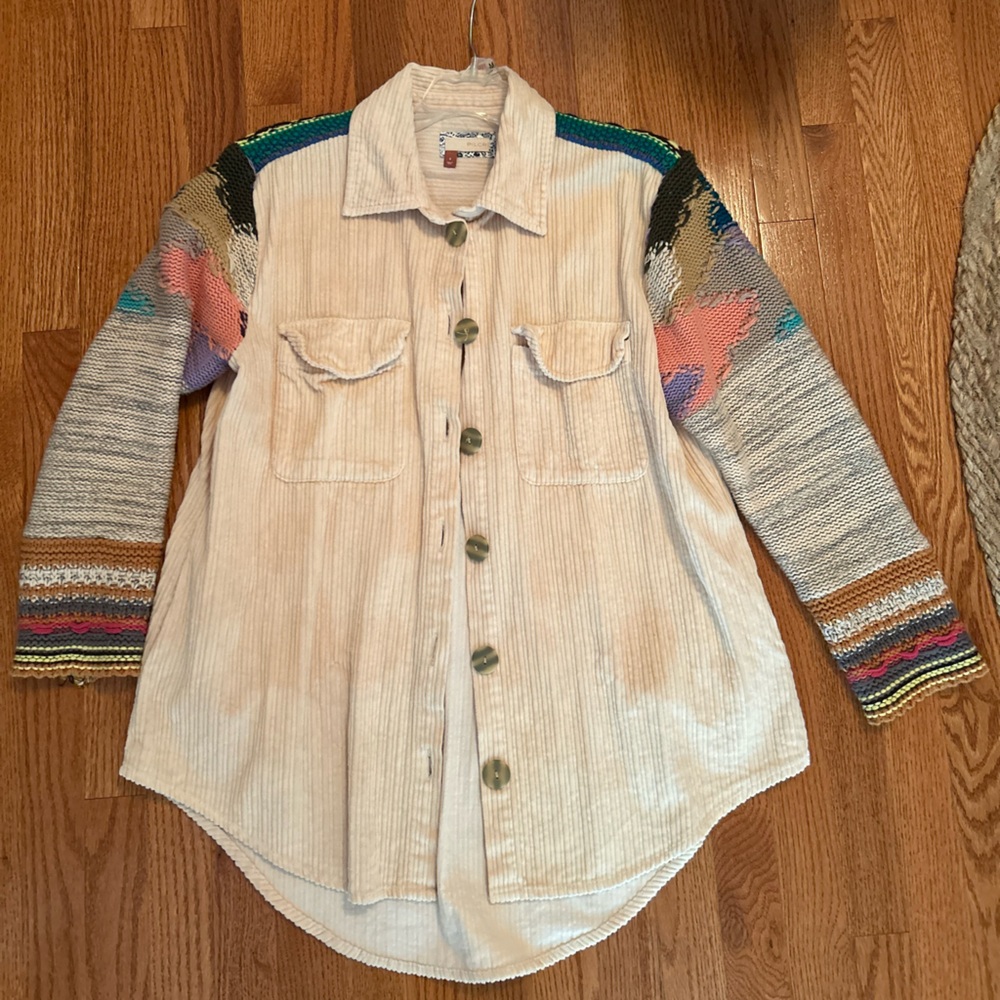 Pilcro Cream Corduroy Shirt